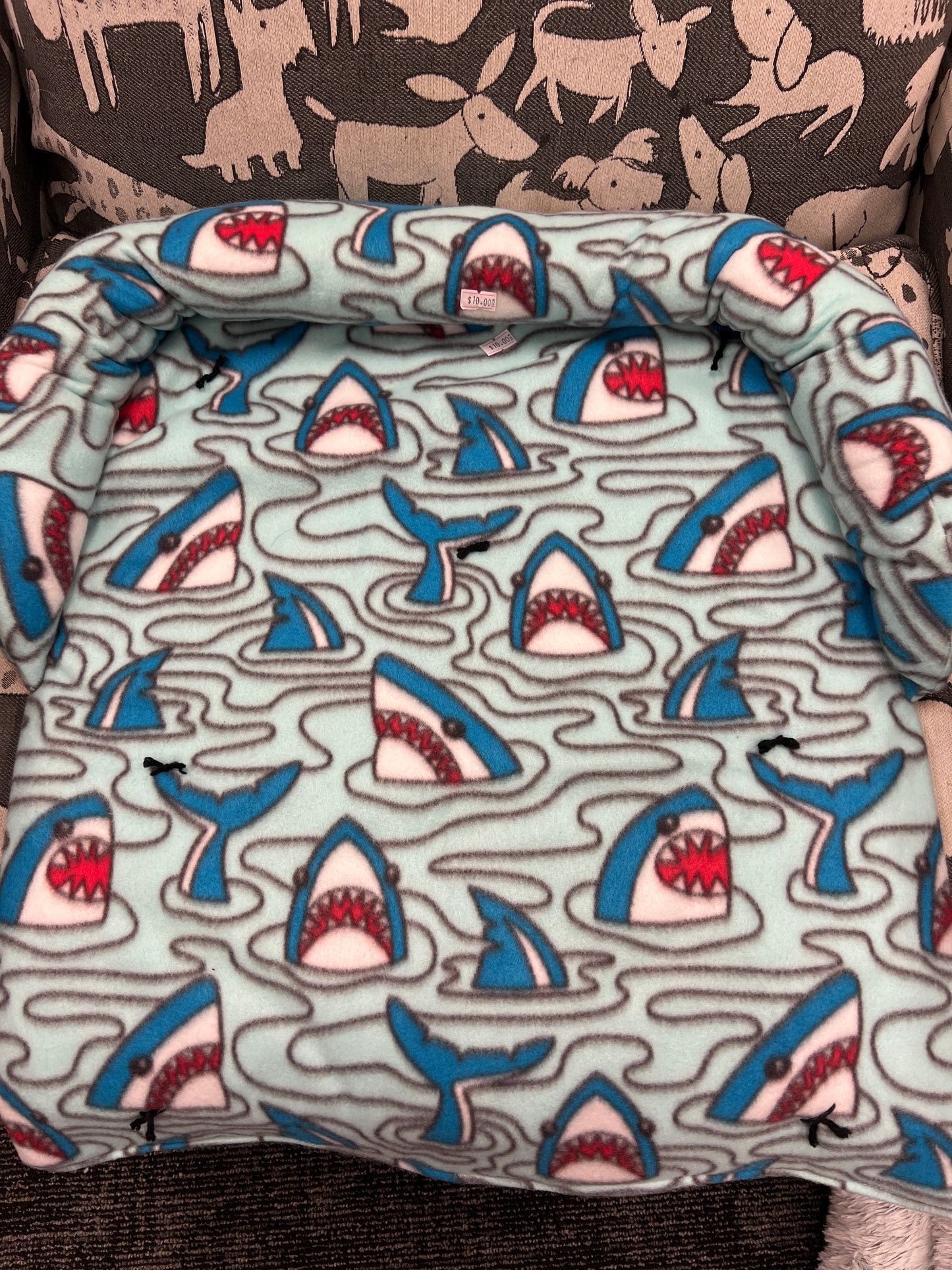 Calming fleece Pet Couch Chair furniture protecting bed washable removable small sharks