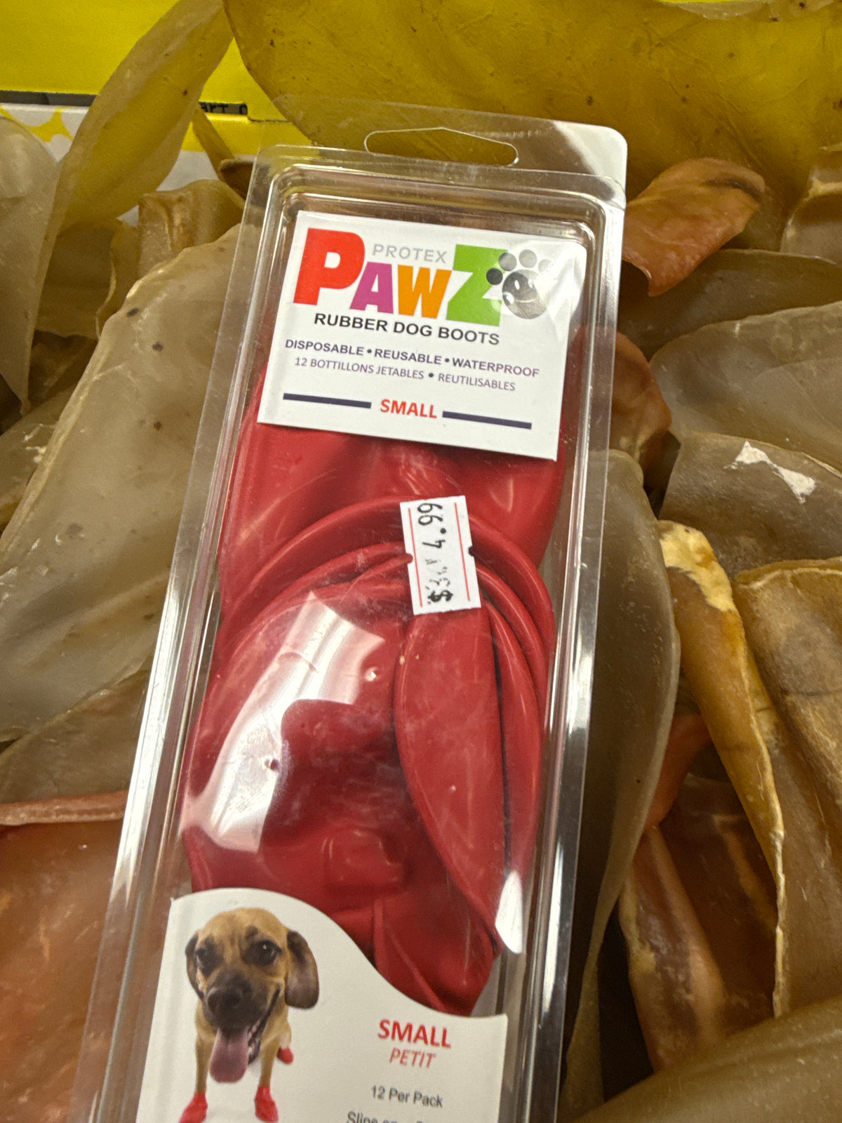 Pawz Rubber Dog Boots Small Red