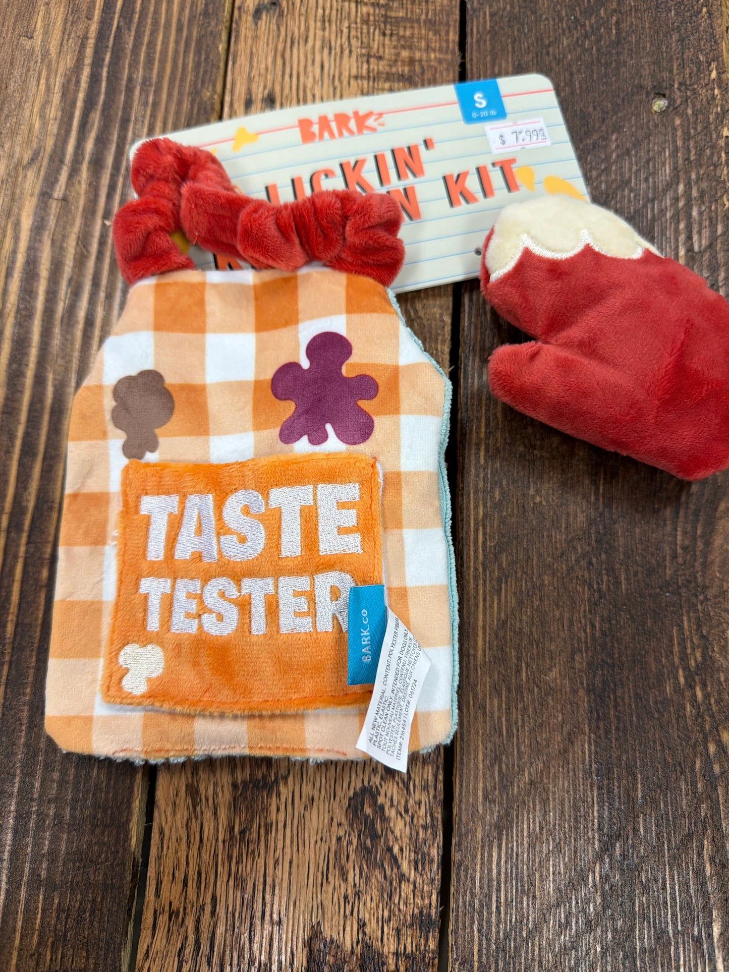 Bark Lickin’ Kitchen Kit dog toys size small