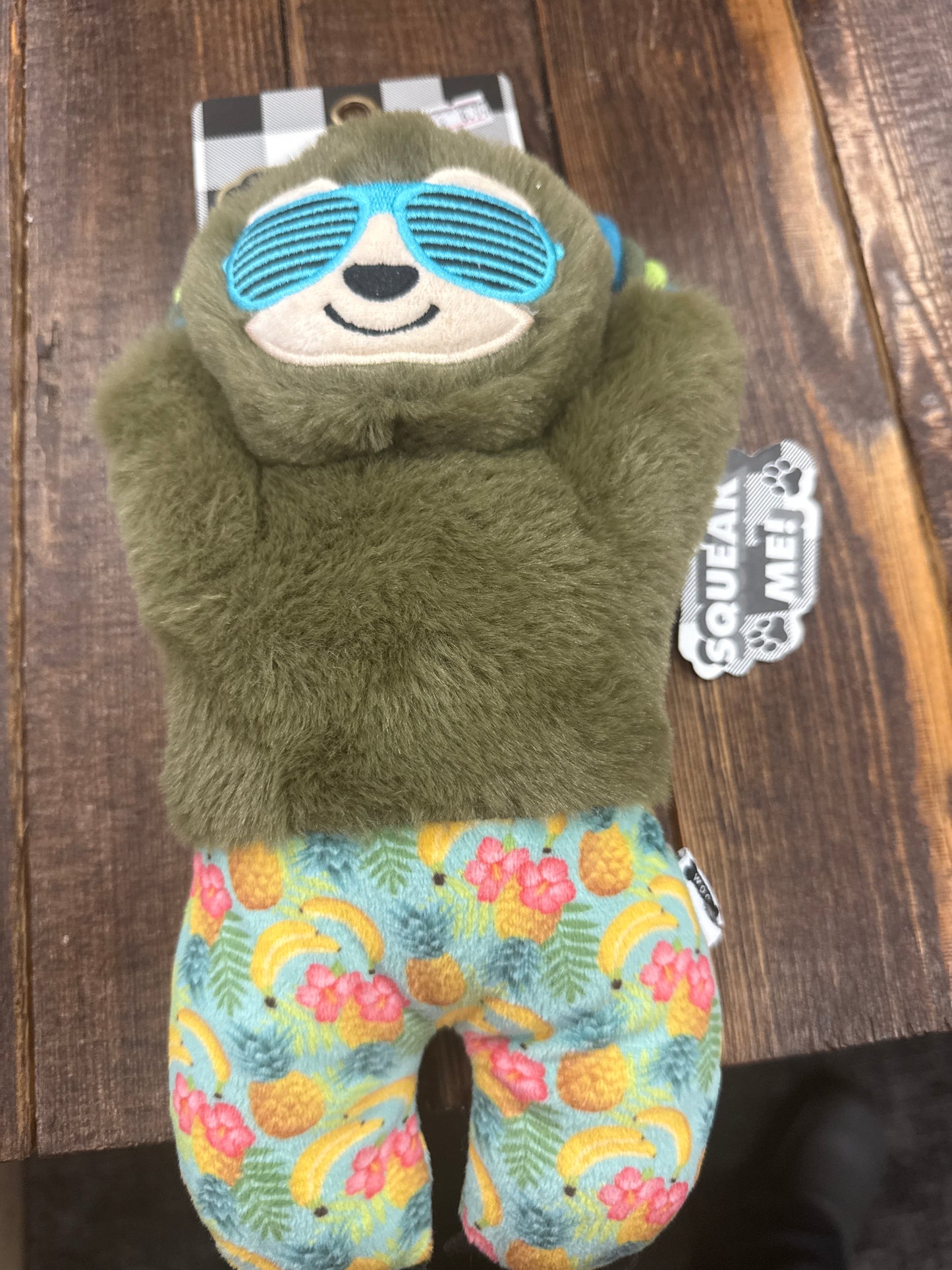 Squeak Me Sloth Dog Toy