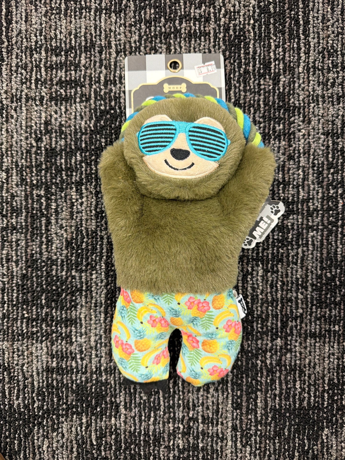 Woof Tug Sloth dog toy all sizes