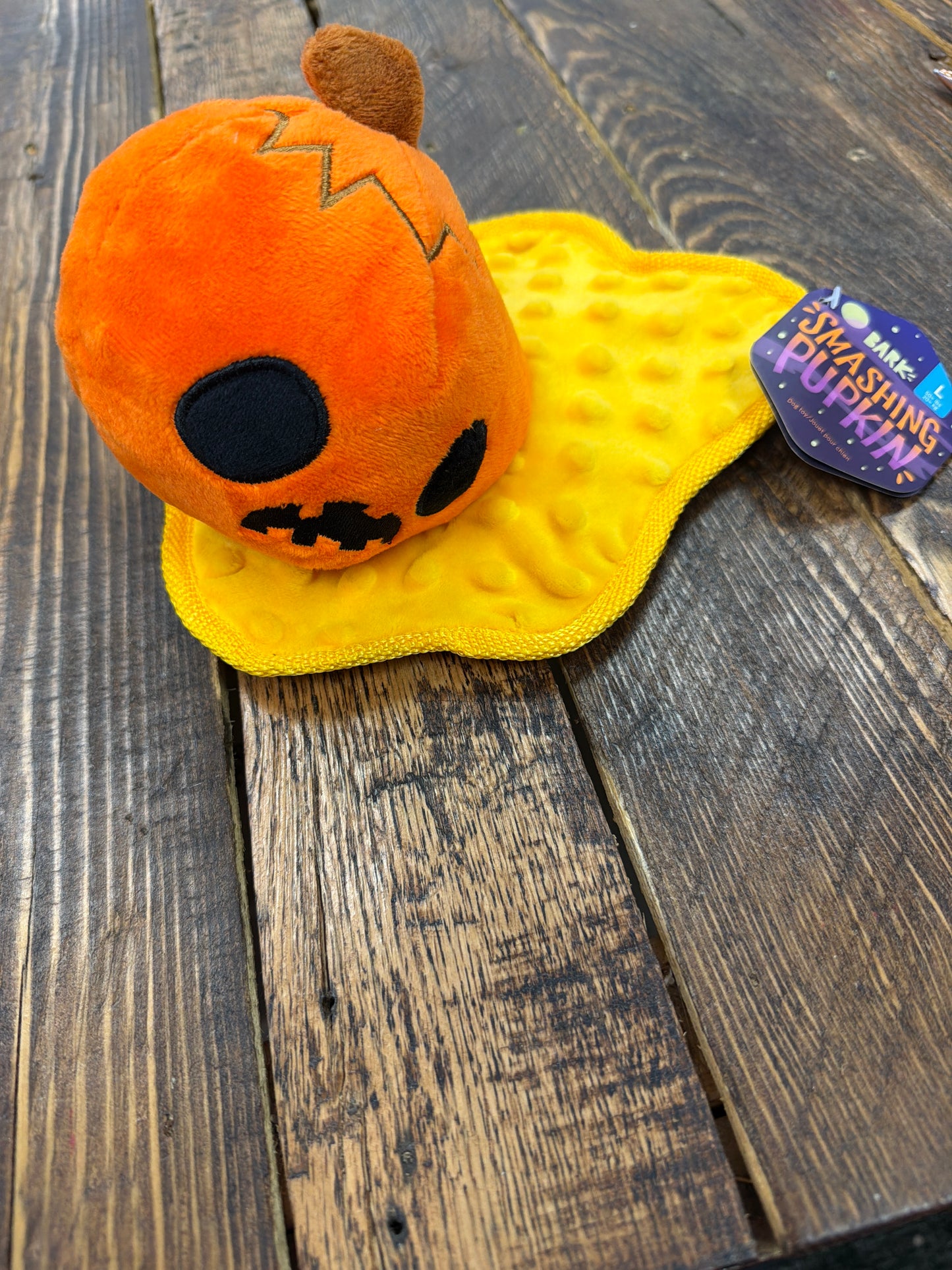 Bark Smashing Pupkin pumpkin dog toy size large