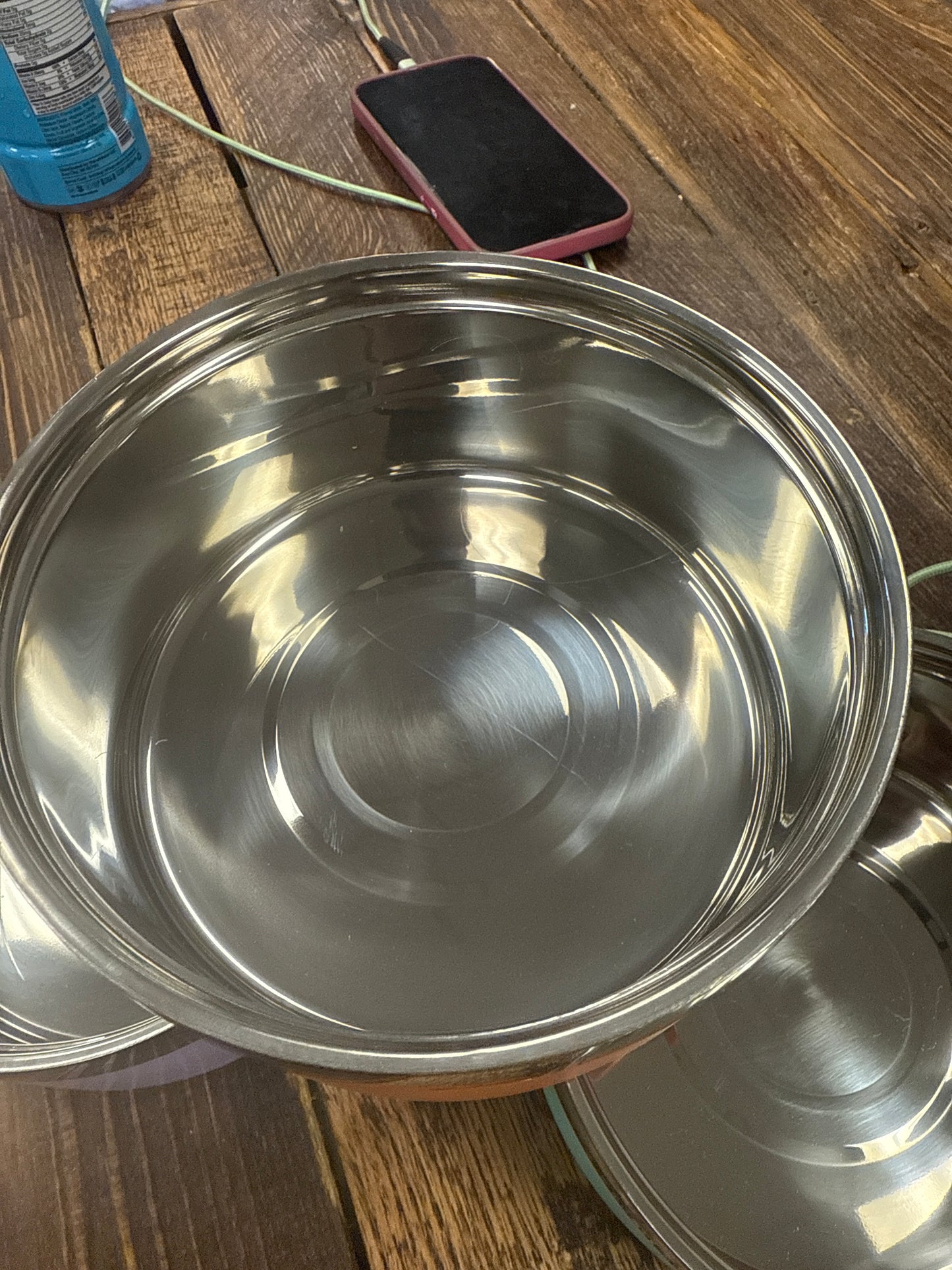 Stainless Steel Dog Cat Pet Water Food Bowl Assorted Colors