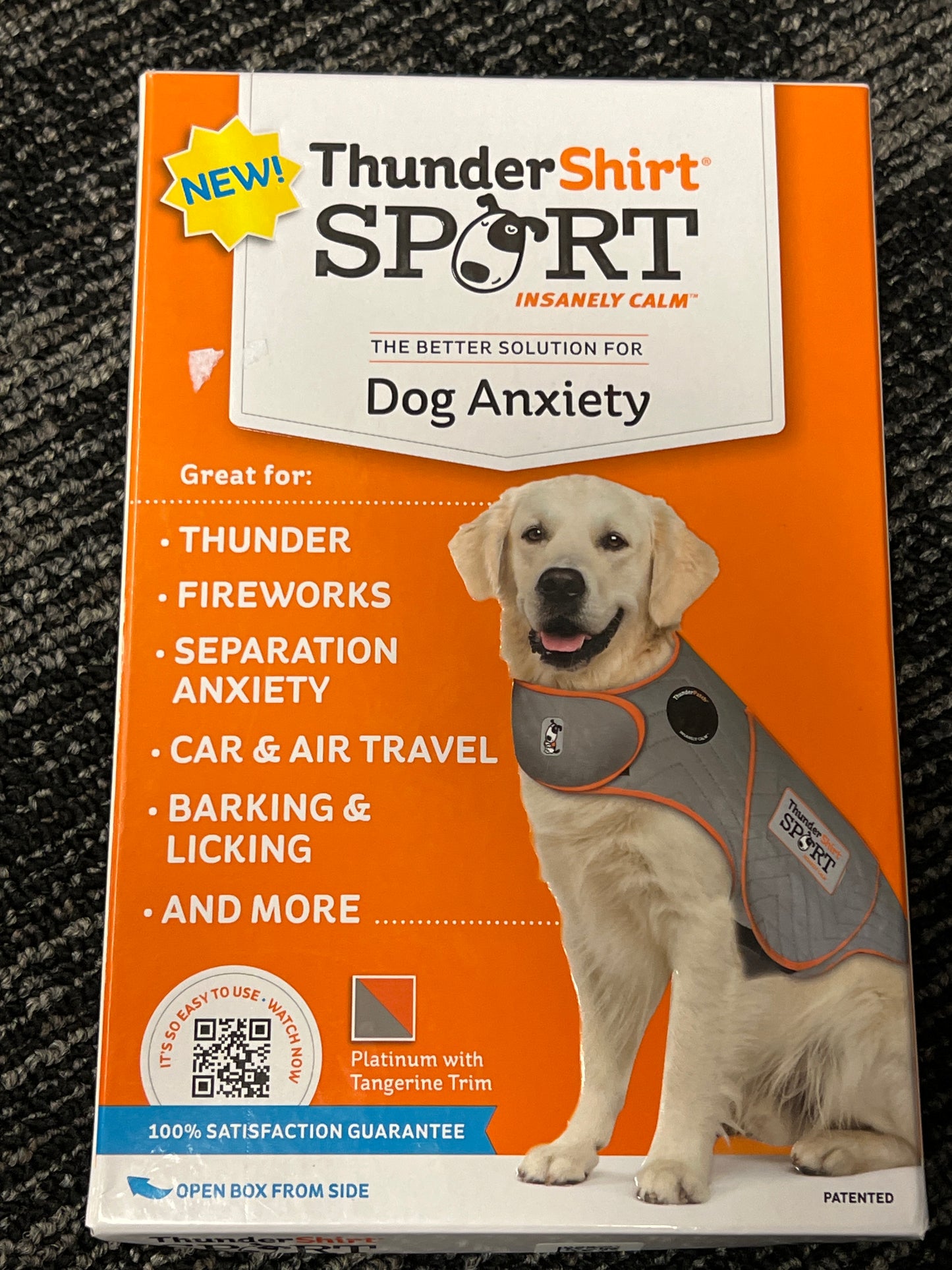 Thunder Shirt Sport- Medium Orange/Grey