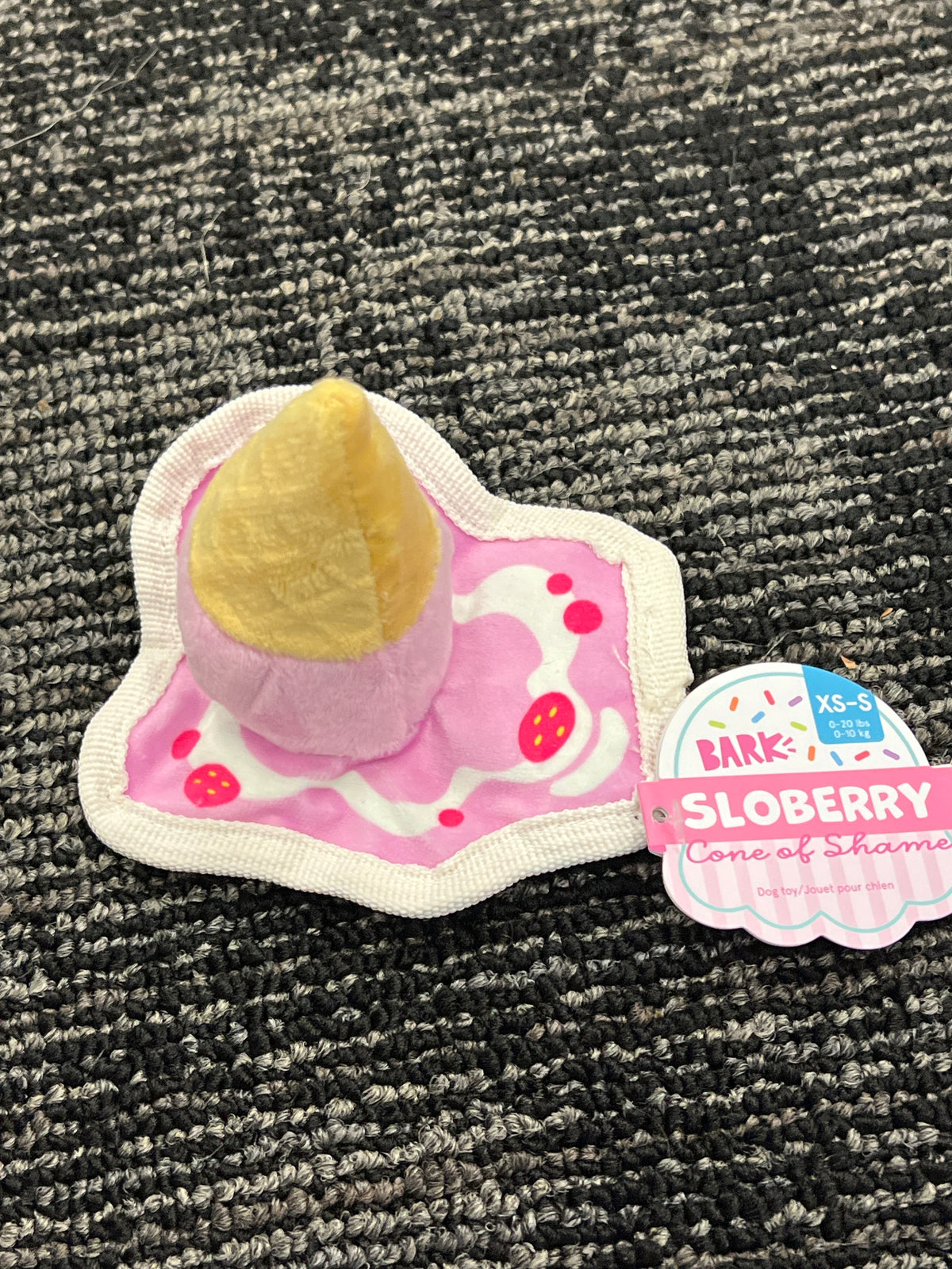 Bark Sloberry cone of shame xs-s dog toy