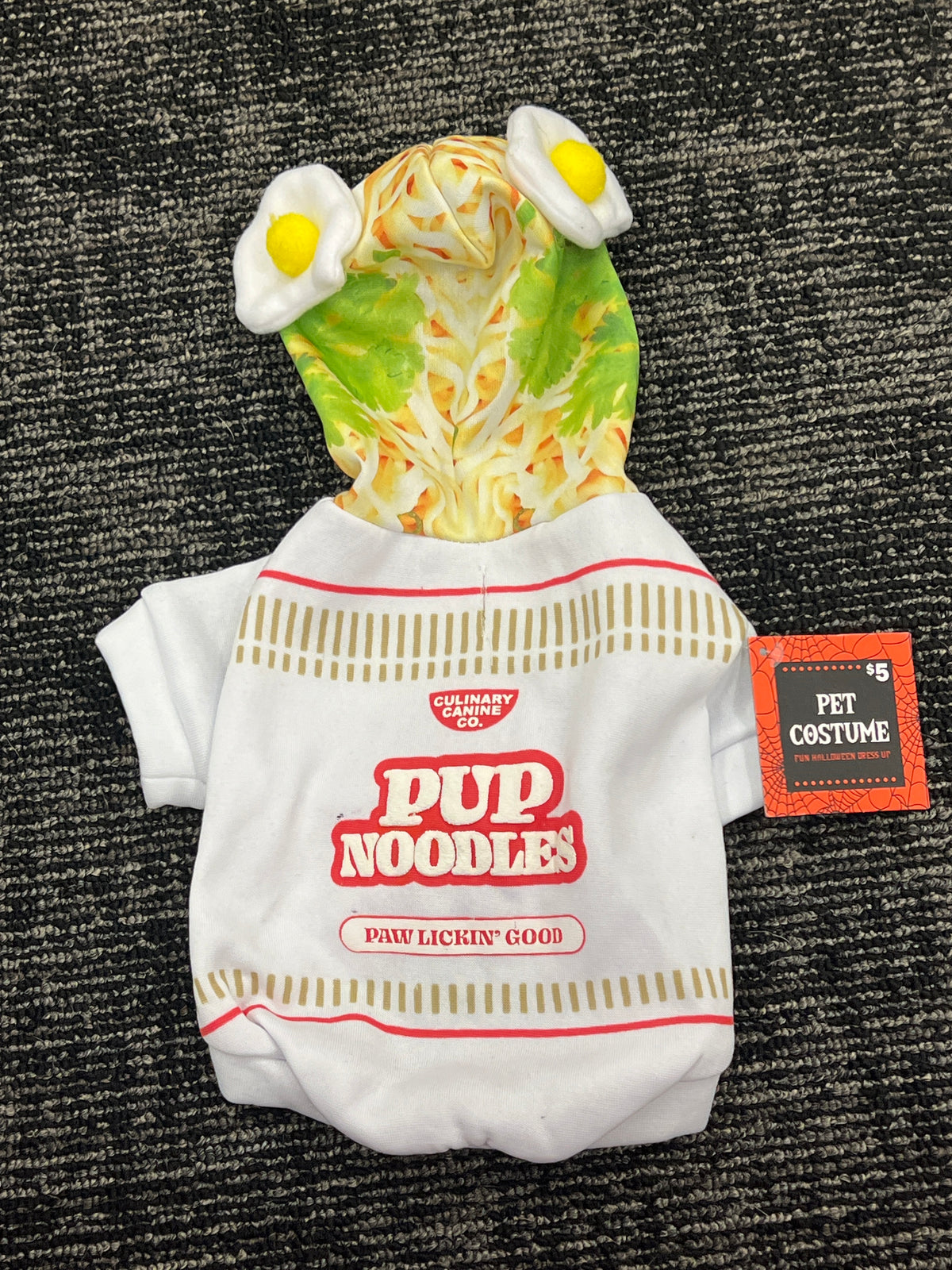 Pet Costume Pup Noodles hooded sweatshirt hoodie size small