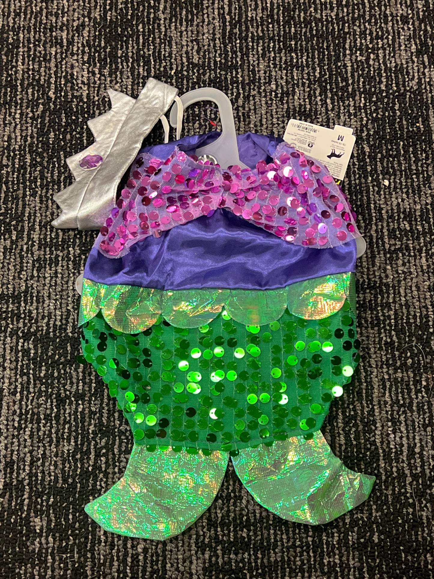 Pet Costume Mermaid and crown size medium