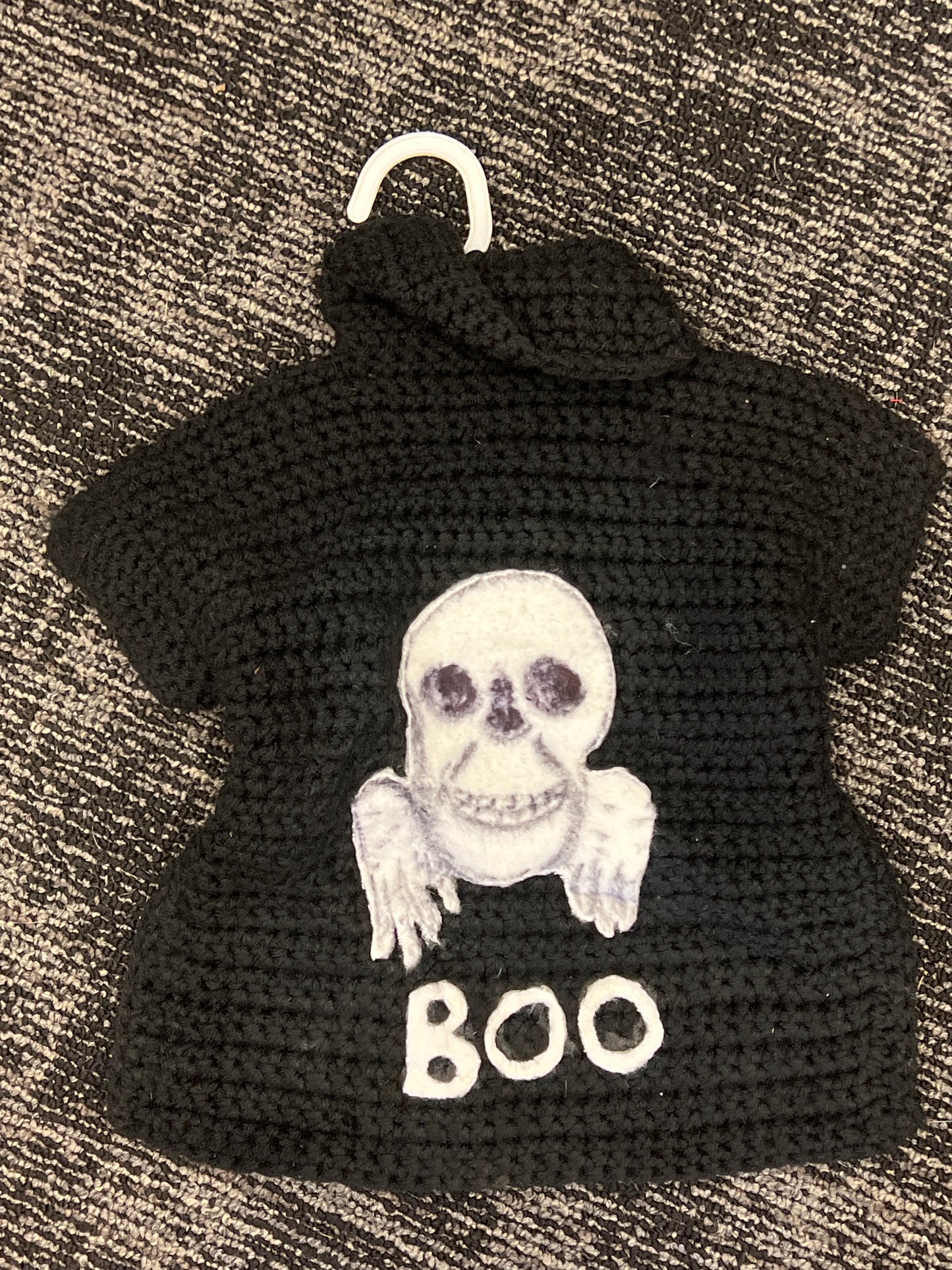 Pet Costume Boo skeleton hand crocheted coat jacket size medium