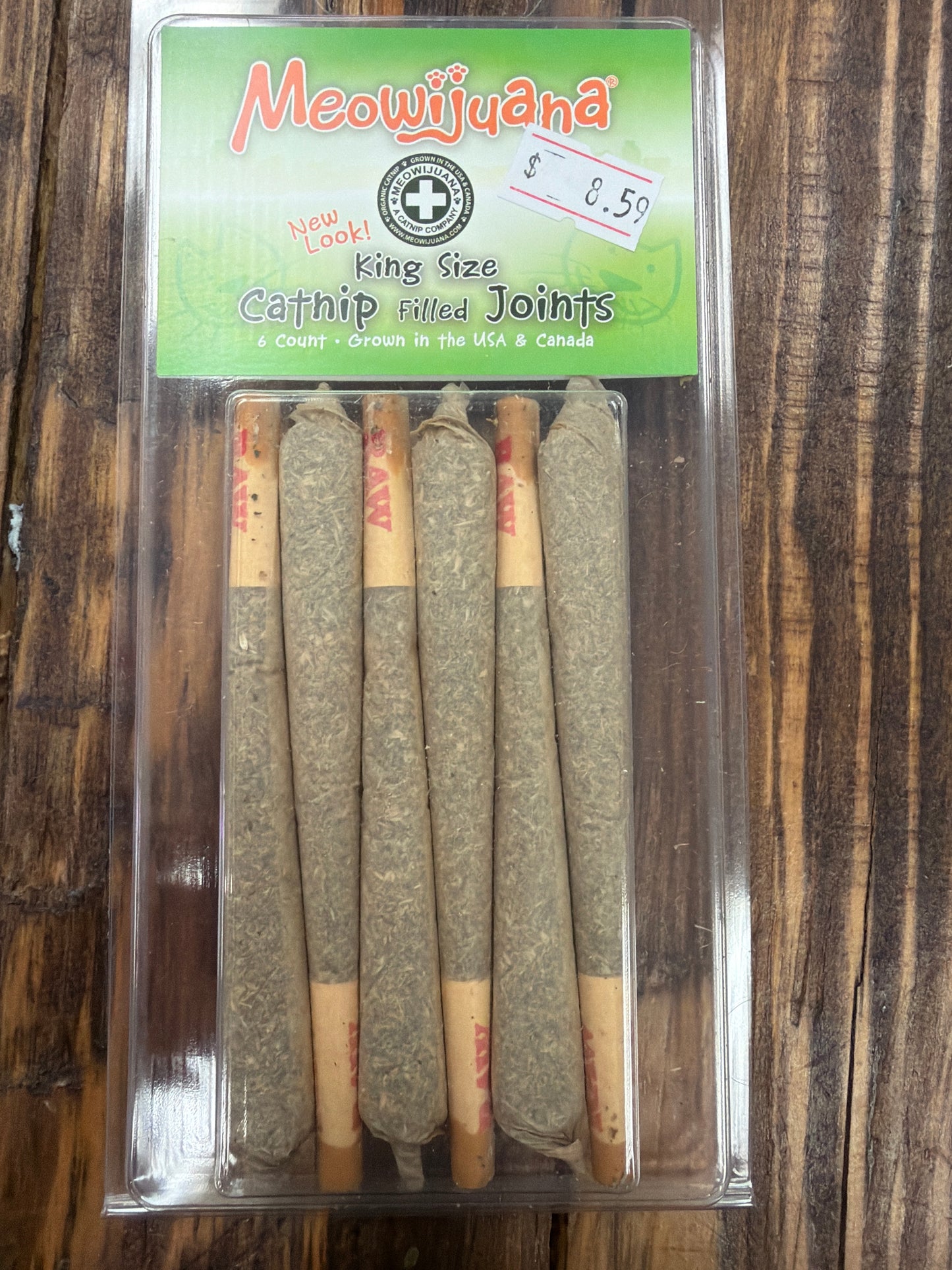 Meowijuana King Size Catnip filled Joints for Cats 6ct