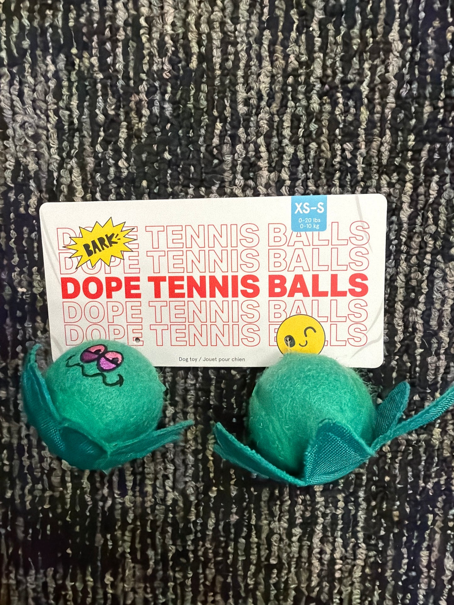 Bark 420 Dope Tennis Balls dog toys xs/small