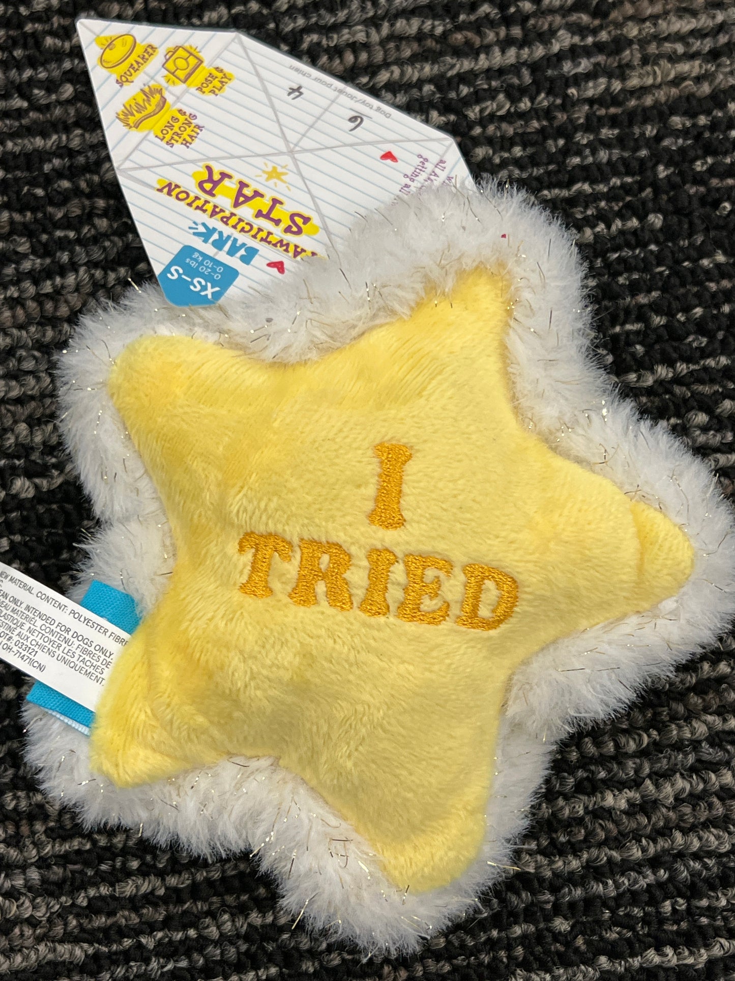 Bark Pawticipation Star xs-s dog toy