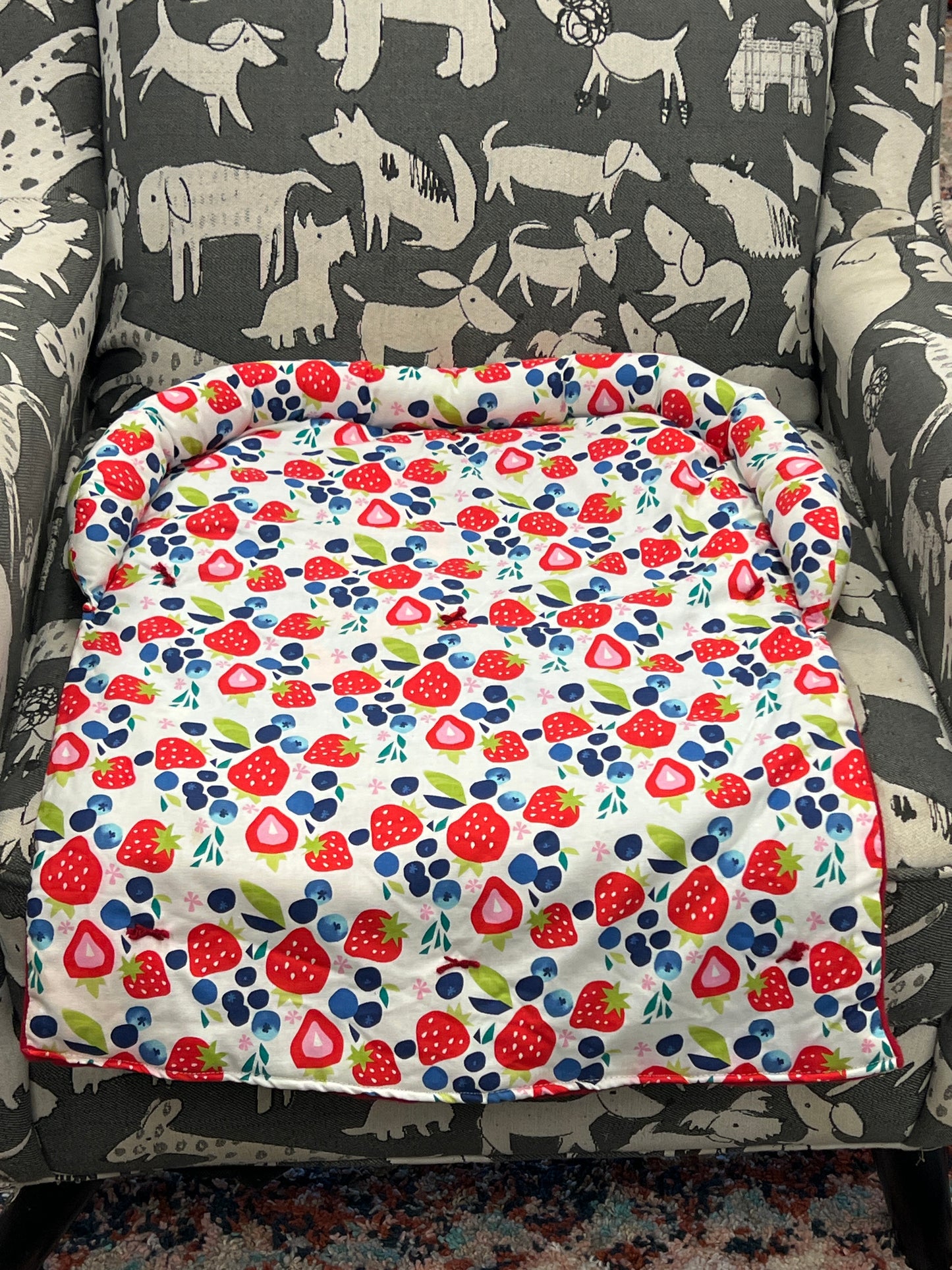 Calming Pet Couch Chair furniture protecting bed washable removable small berries