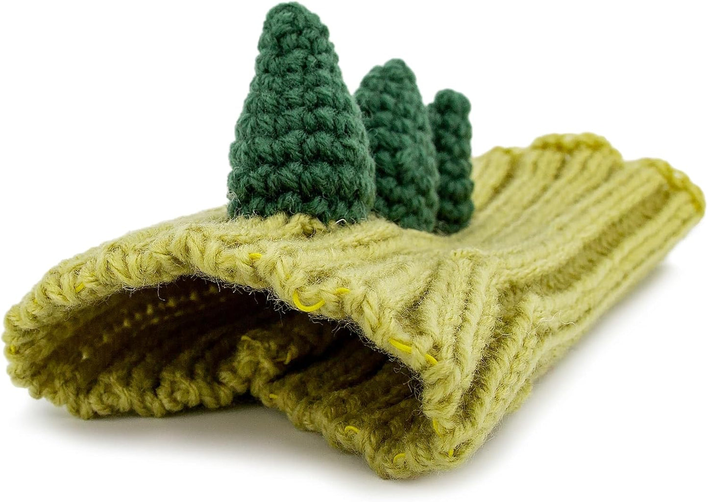 Dinosaur Costume - Warm Knit Dog Snood Wrap for Pets, Neck Ear Cover Protection, Halloween Winter (Small)
