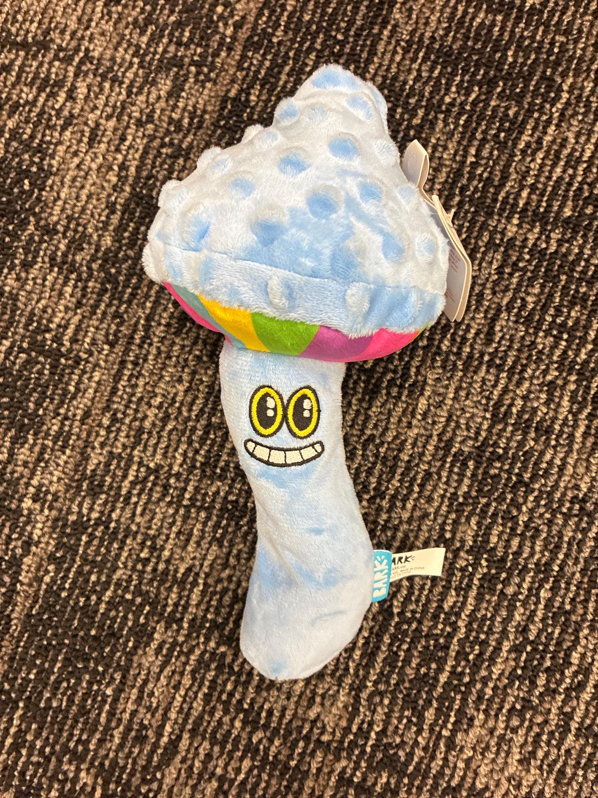 Bark 420 Zoomie Shroomie magic mushroom shaped dog toy size medium