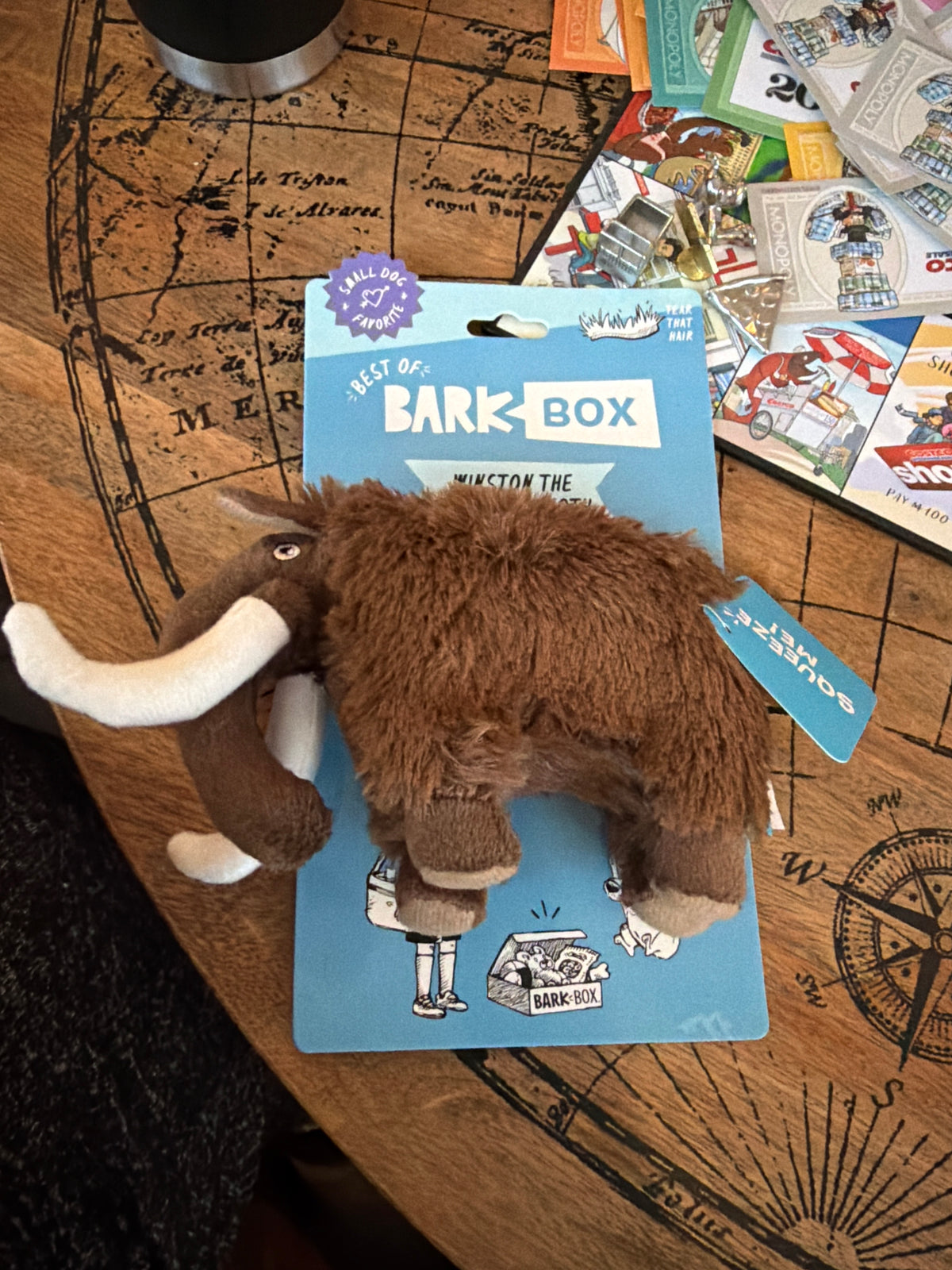 BARK Winston the Wooly Mammoth dog toy size small