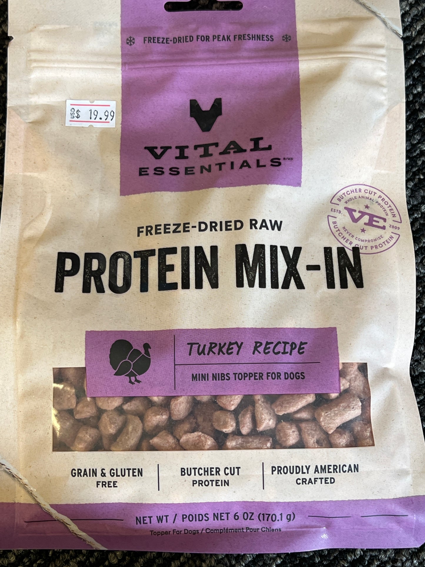 Vital Essentials Freeze-Dried Raw Protein Mix-In Meal Topper