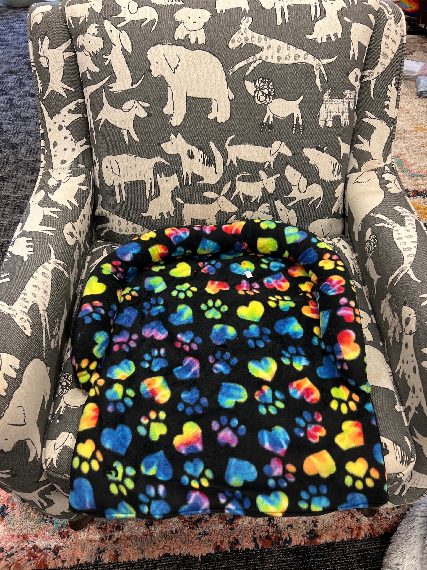 Calming fleece Pet Couch Chair furniture protecting bed washable removable small paw prints
