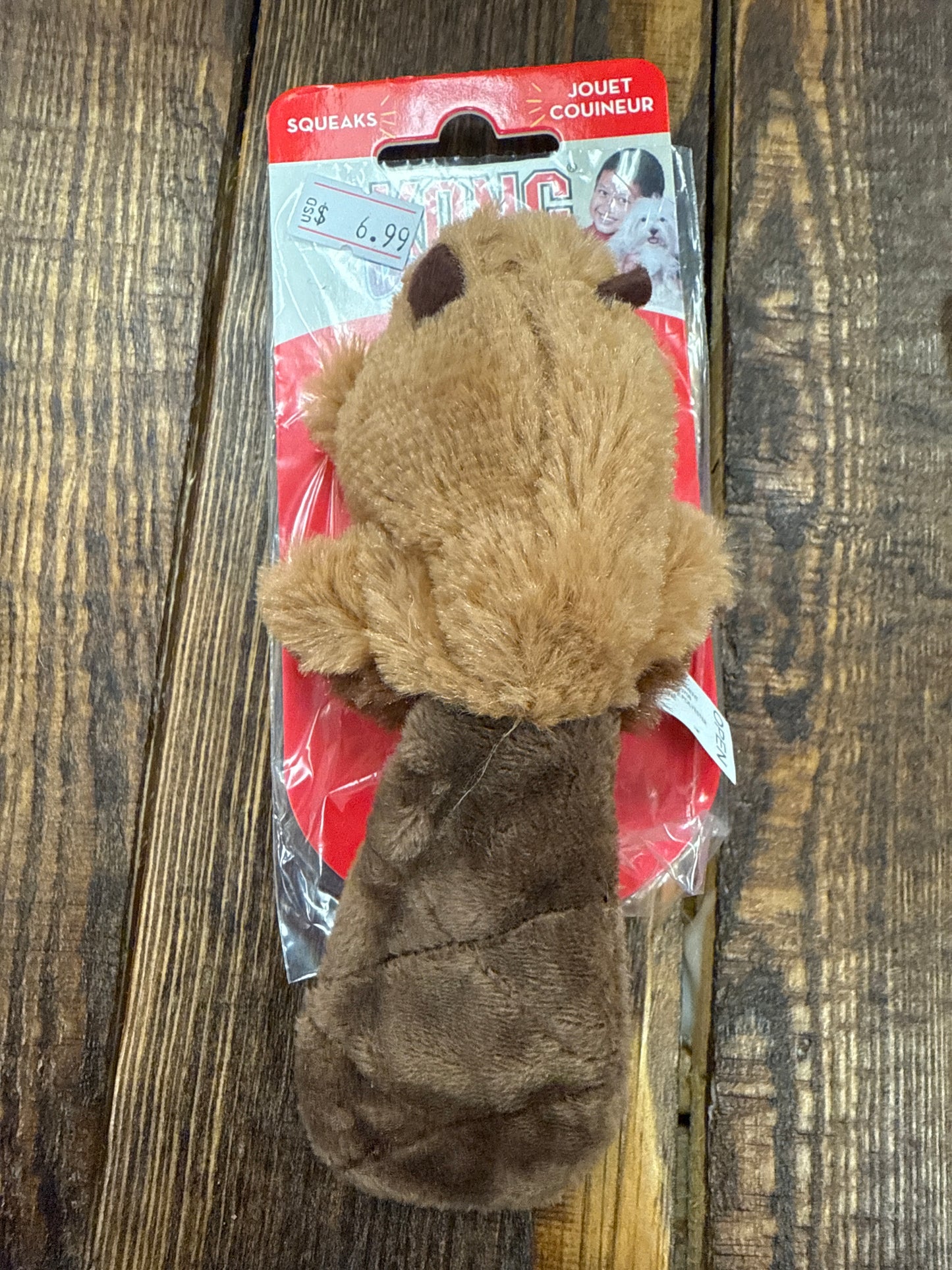 Kong Dr Noys Beaver dog toys with extra Squeaker size small