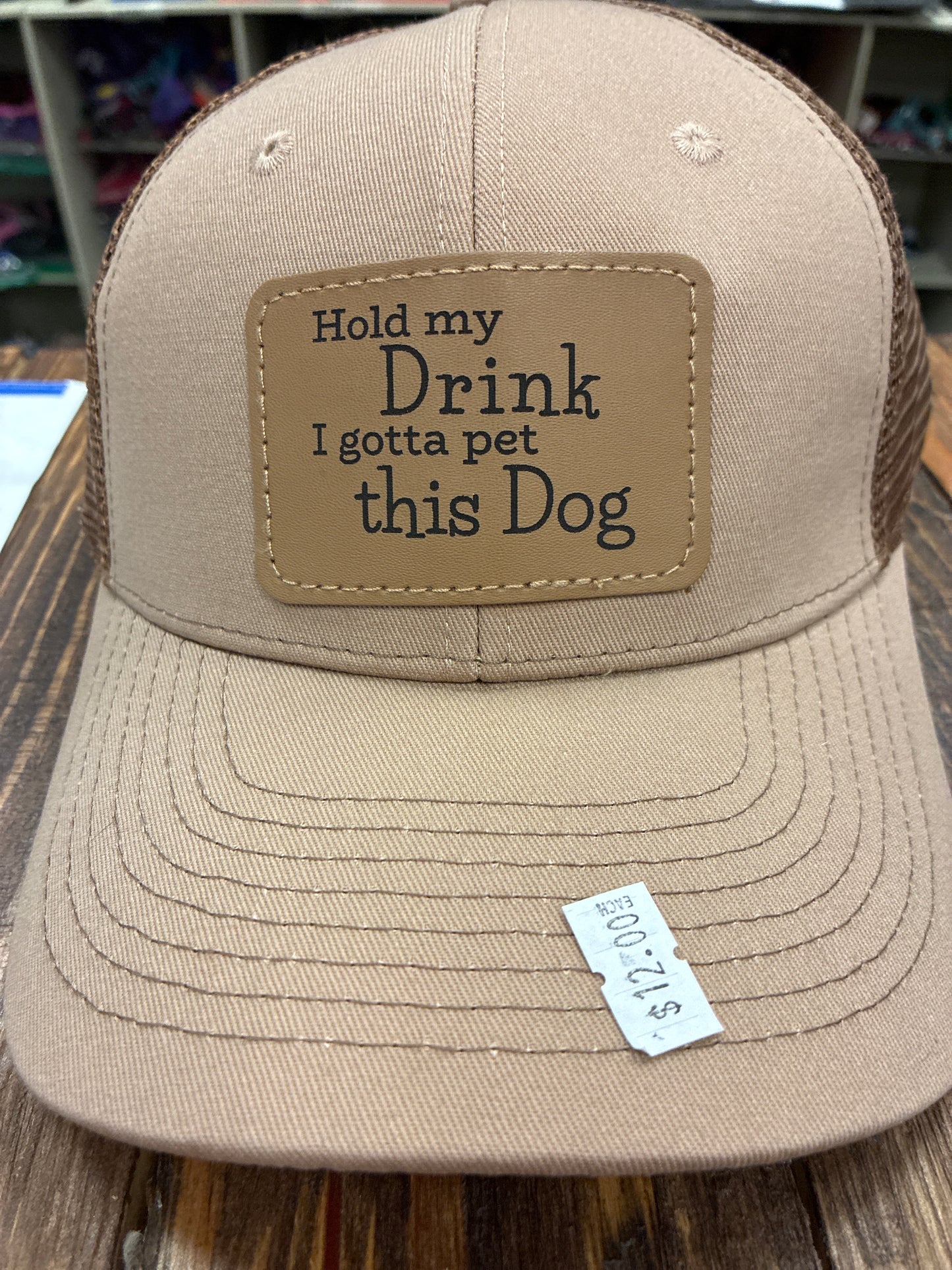 Hold my Drink I gotta pet this Dog Trucker hat