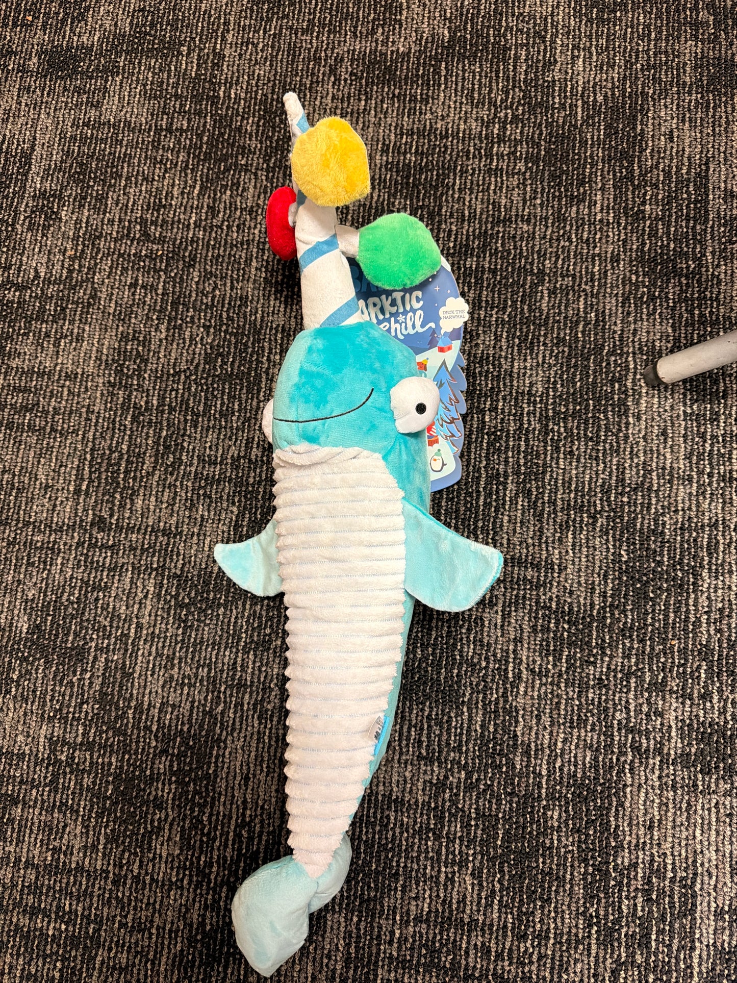Bark Deck the Narwhal dog toy all sizes