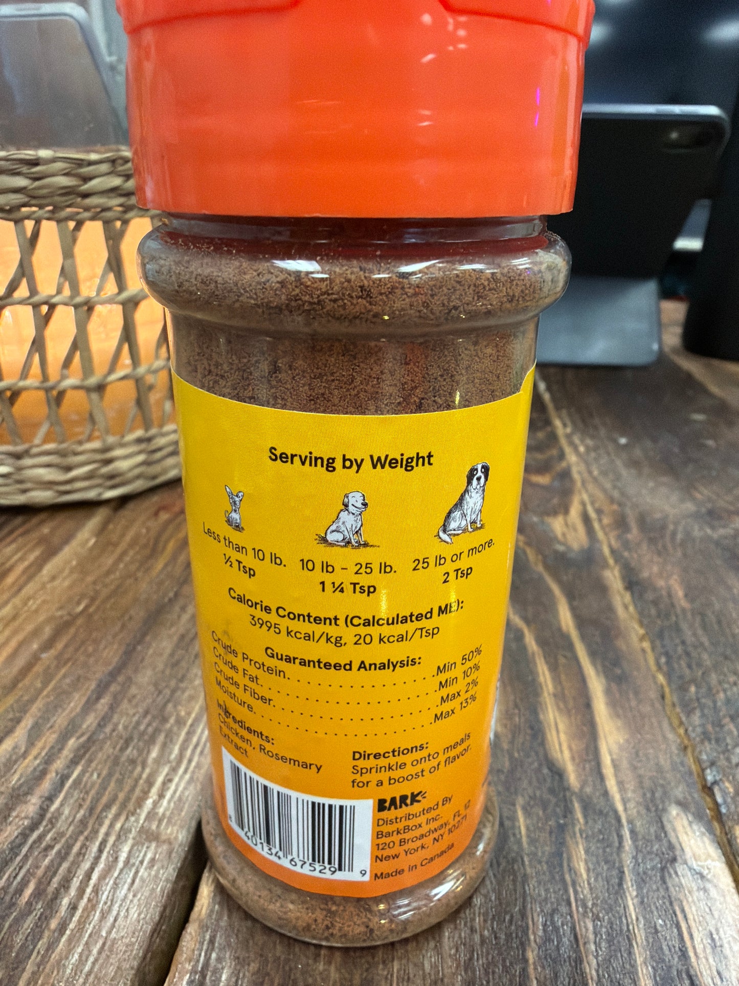 Bark Shaker Food Topper flavor booster Pour Some Chicken on Me 4.6oz