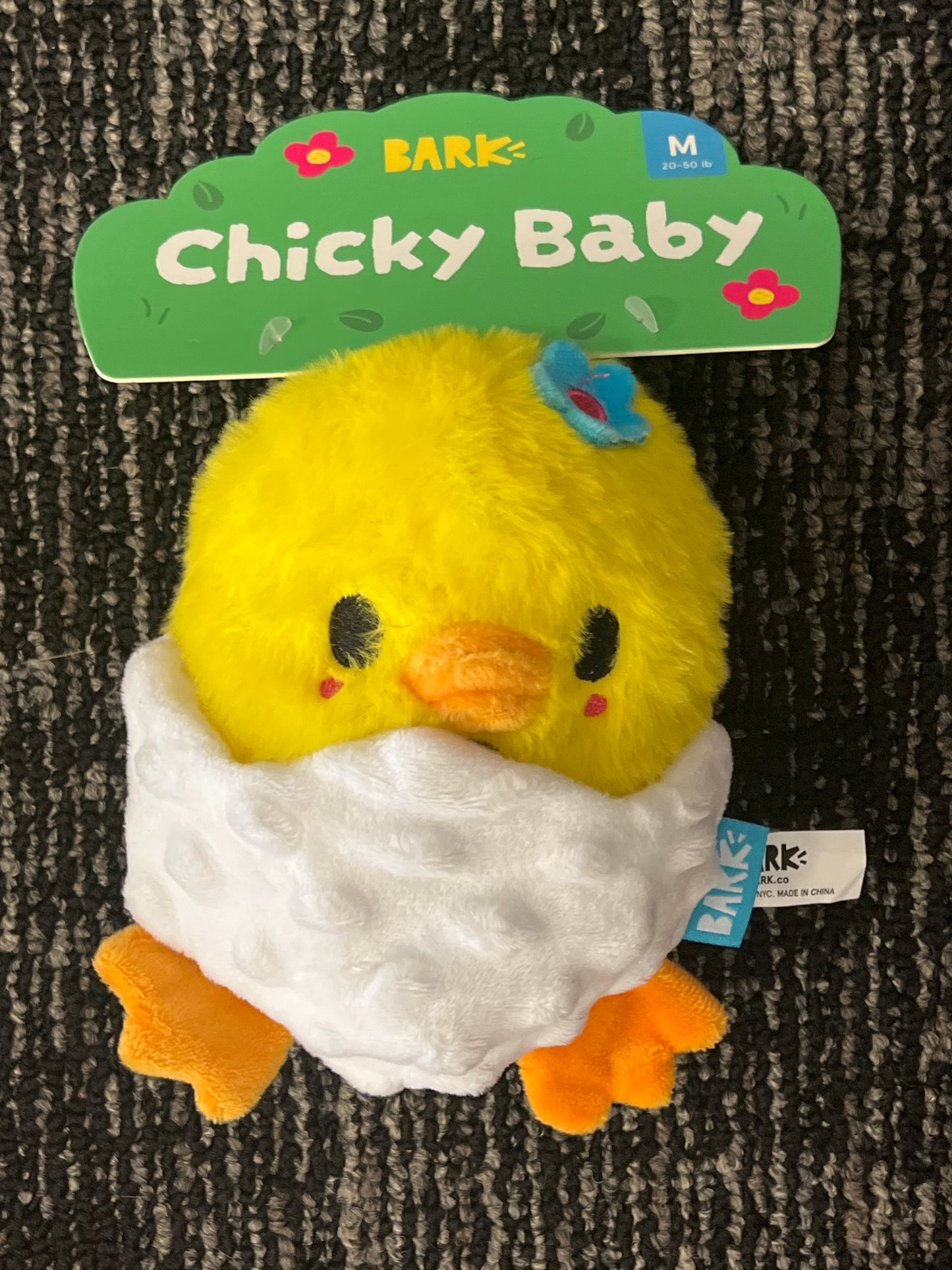 Bark Chicky Baby size Medium dog toy