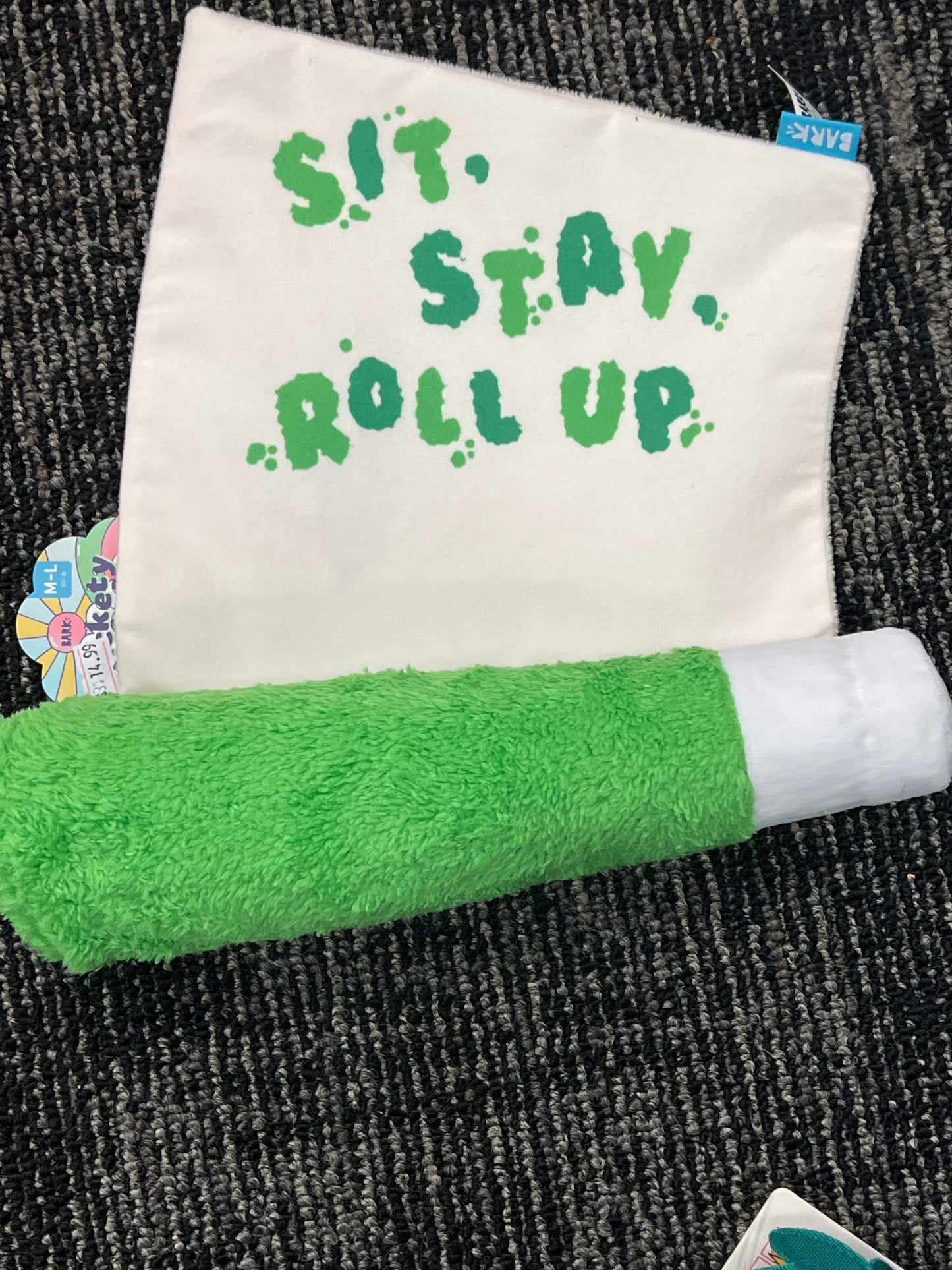 Bark 420 Lickety Spliff joint shaped dog toy size M/L