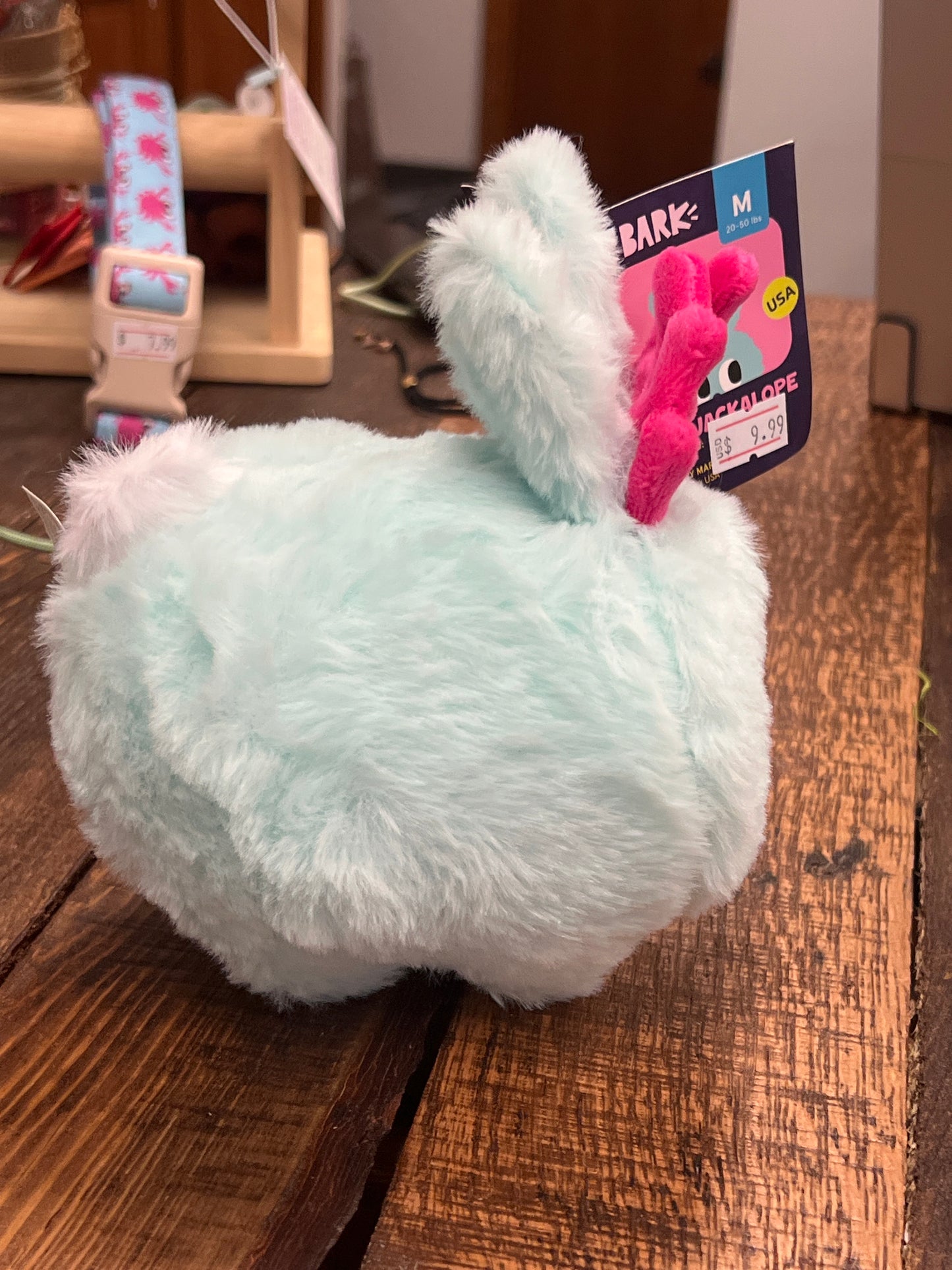Bark Jack Jackalope dog toy size Medium