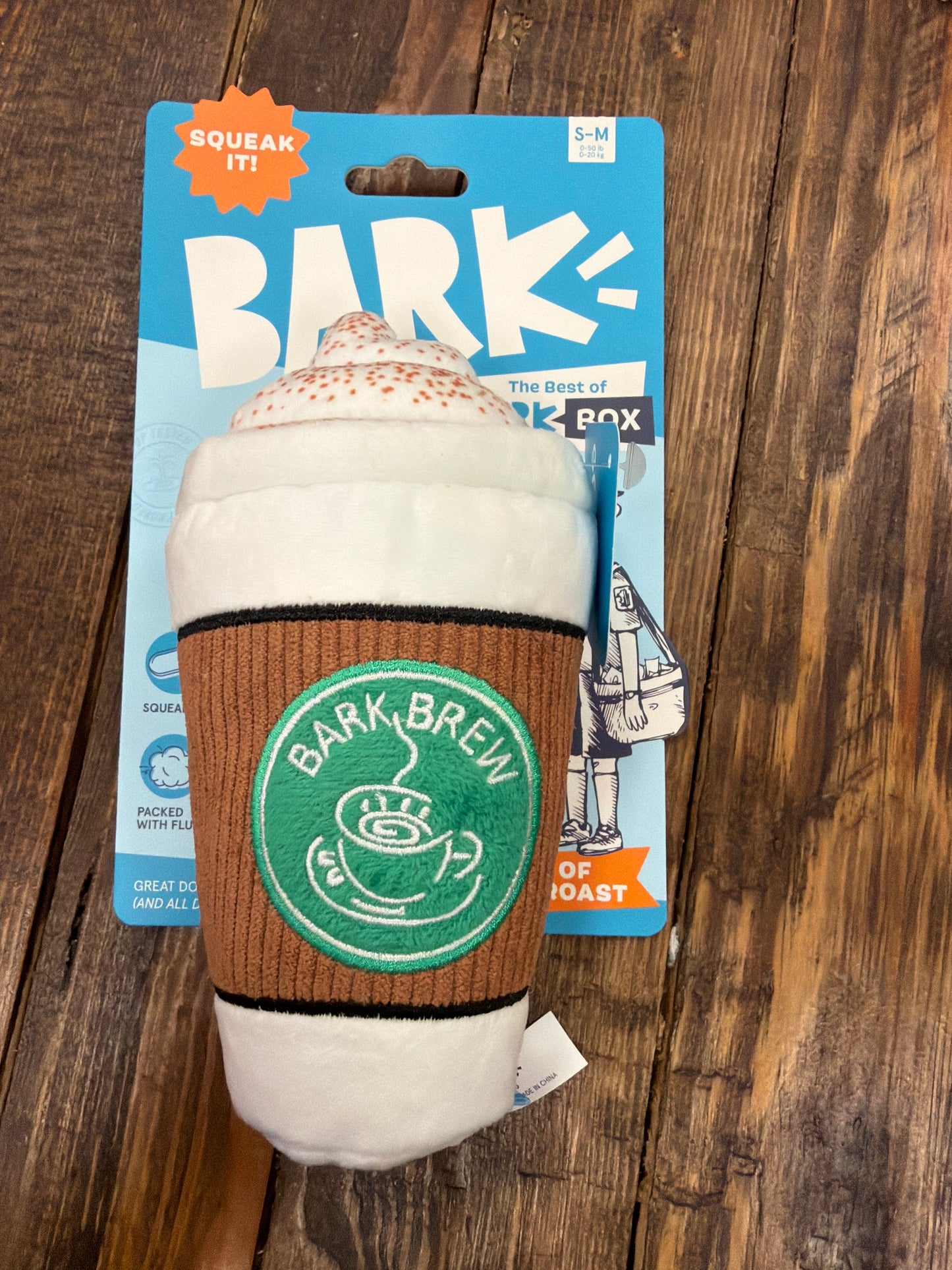 Bark Cup of Bark Roast dog toy size s/m