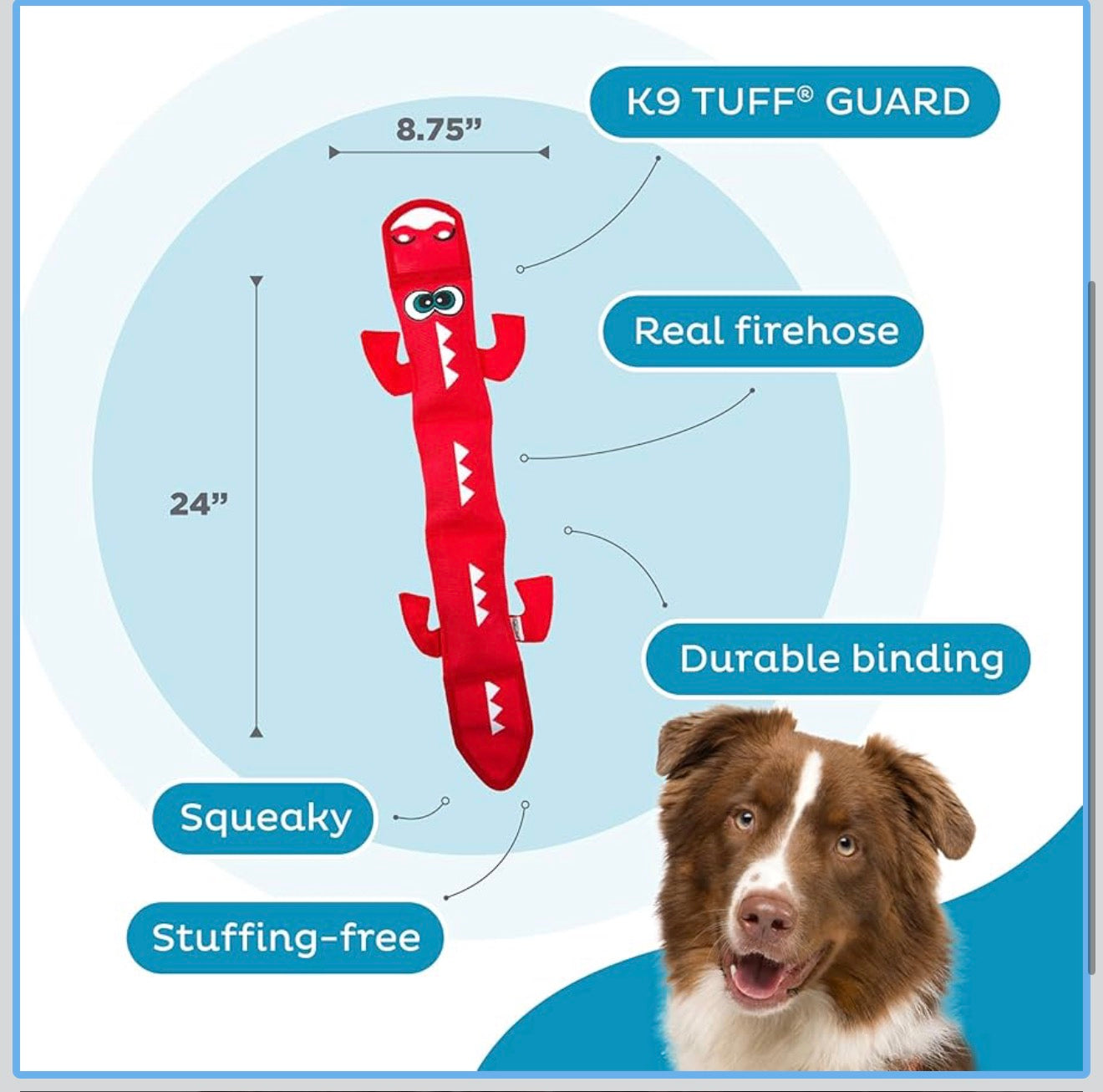 Outward Hound Fire Biterz dog toy dragon