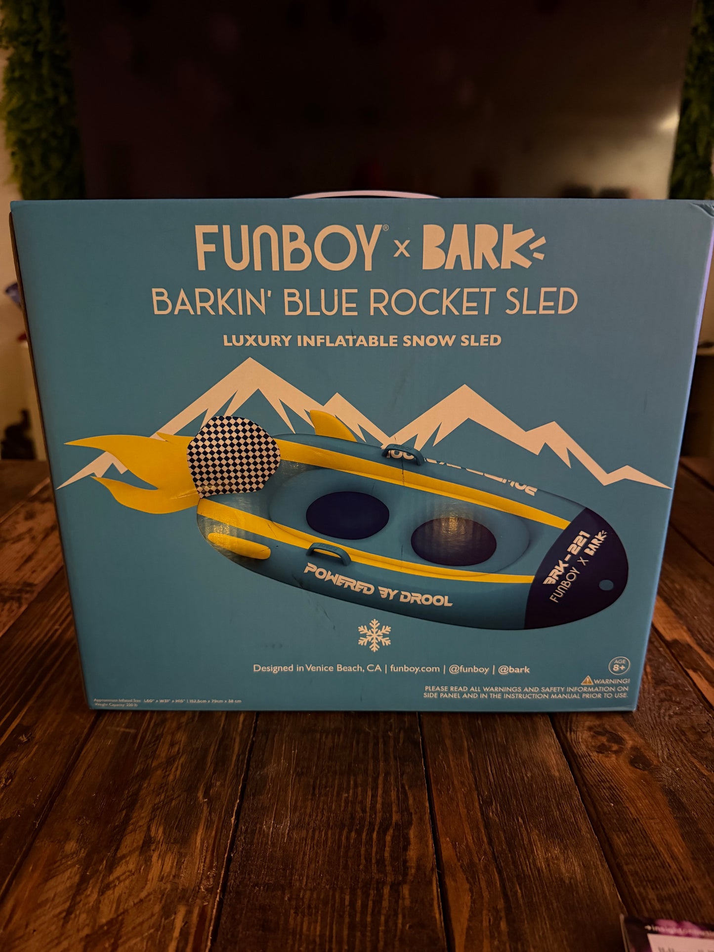Holiday Party Auction Fundraiser BONUS ITEM Funboy two seat rocket sled for HUMANS