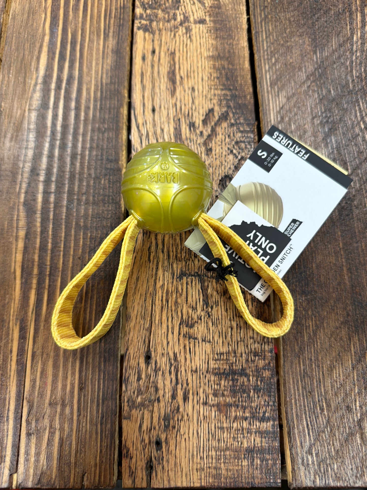 Bark Super Chewer Harry Potter The Golden Snitch dog toy size s