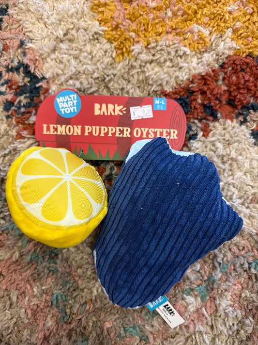 Bark Lemon Pupper Oyster dog toys size m-l