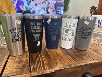 Stainless Steel Tumbler with Lid - custom designs 20oz