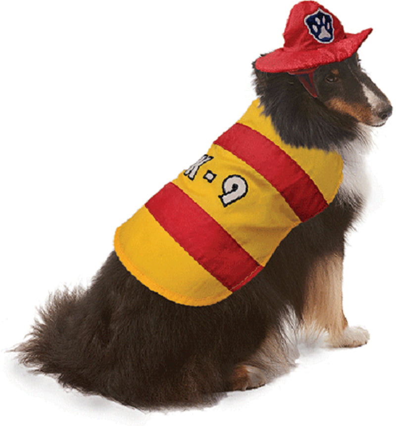 Fireman Dog Costume Fashion Pet Halloween Costumes Extra Large X/L Fits 24-29"