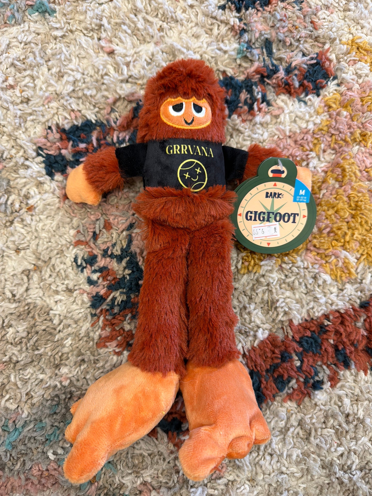 Bark Gigfoot dog toy size medium