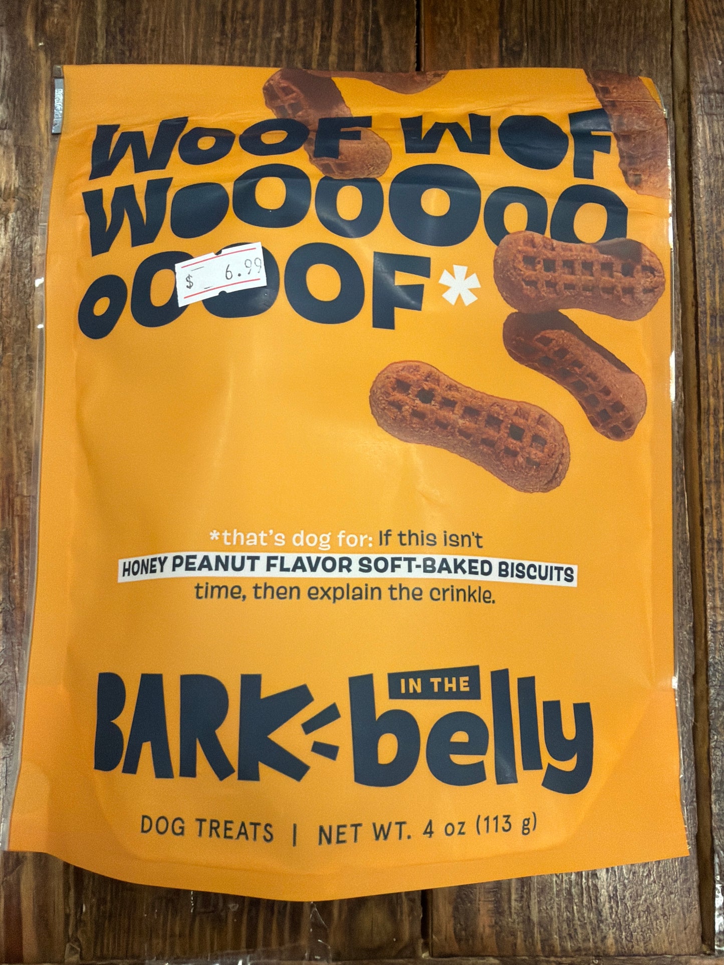 Bark in the Belly Honey Peanut soft-baked biscuit dog treats