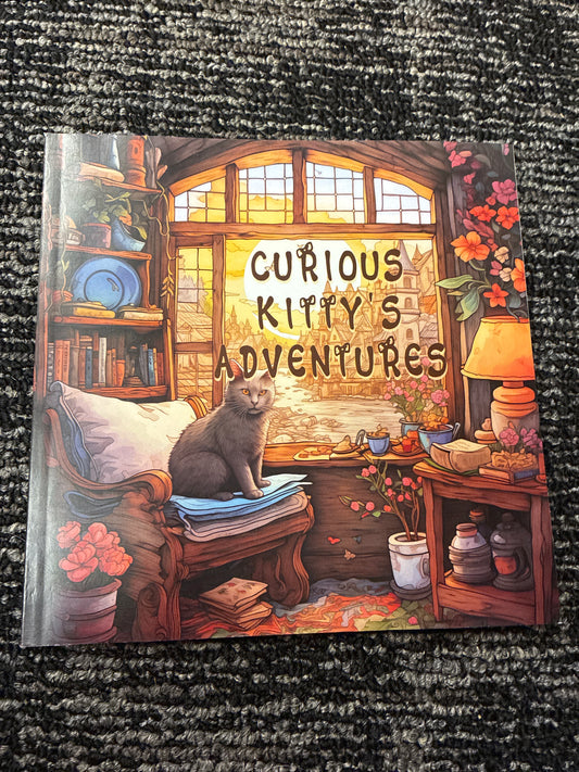 Curious kitty’s adventure coloring book