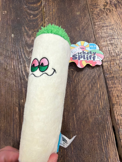 Bark 420 Lickety Spliff joint shaped dog toy size xs-s