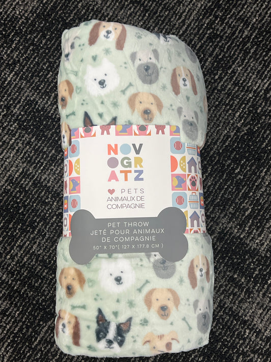 Novogratz multi-dog pet throw blanket 50”x70”