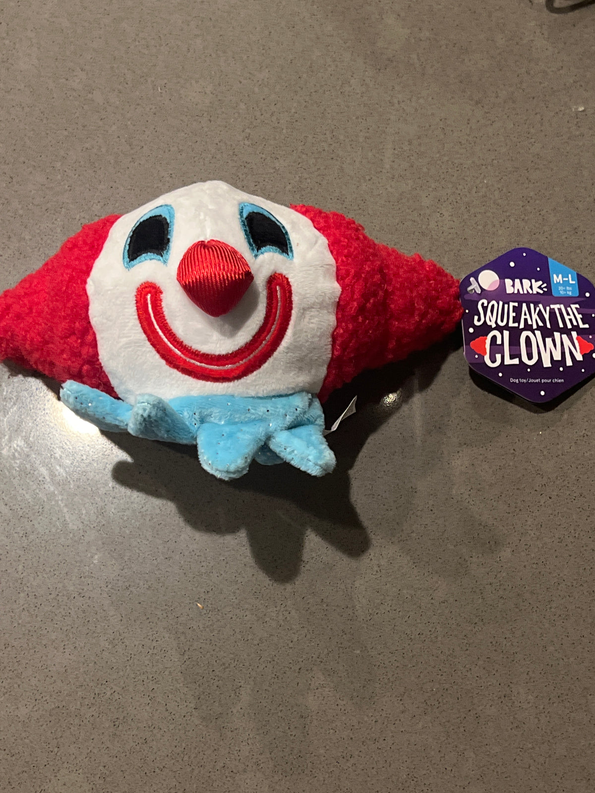 Bark Squeaky the Clown medium/large dog toy