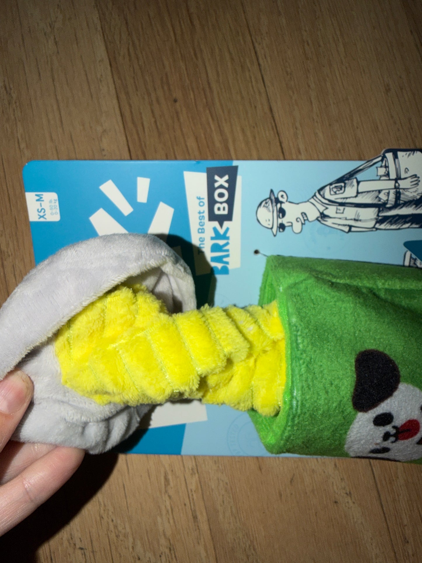 Bark Flingles Can dog toy size xs/m