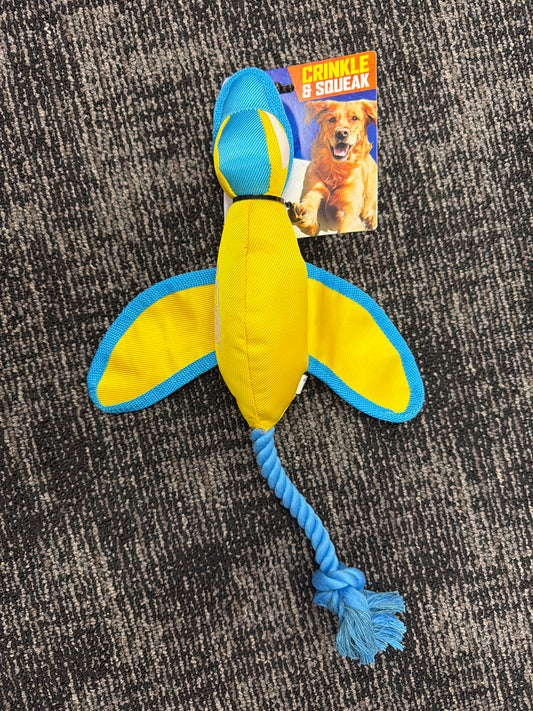 Nerf Dog Duck dog toy large blue/yellow 16.5 inches