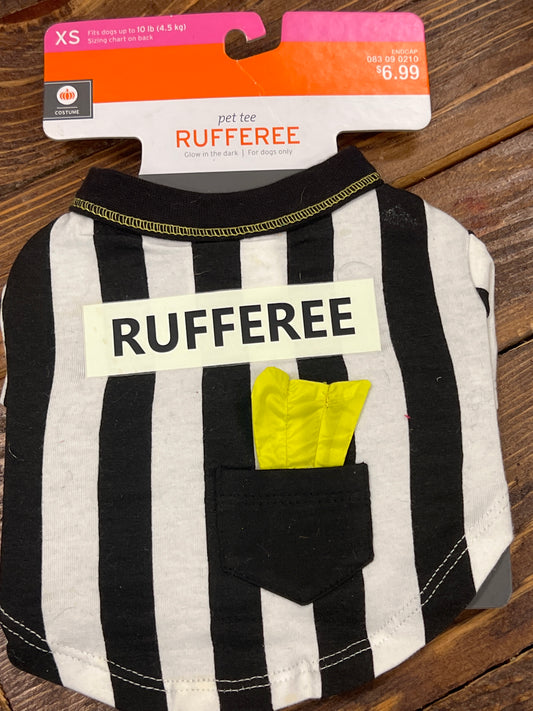 Pet Costume Rufferee t-shirt size xs