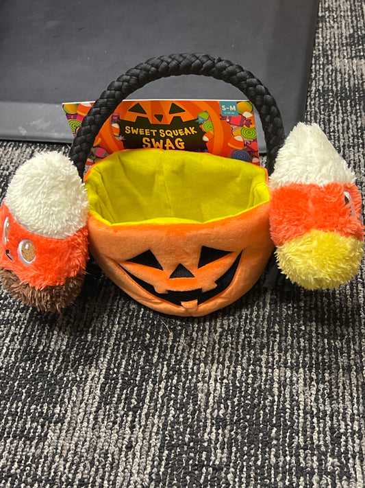 Bark Sweet Squeak Swag Halloween dog toy size s-m
