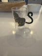 Glass Cat Tail Tea Mug