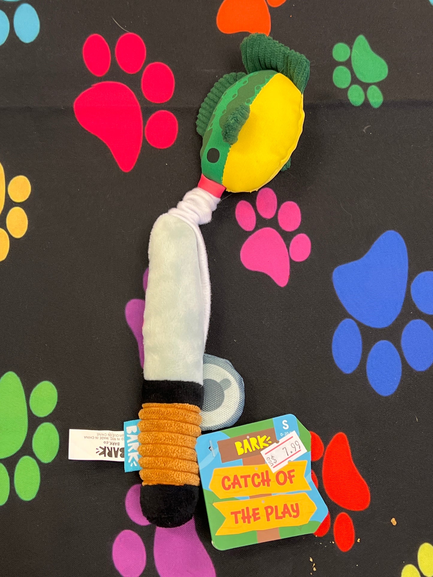 Bark Catch of the Play dog toy size small