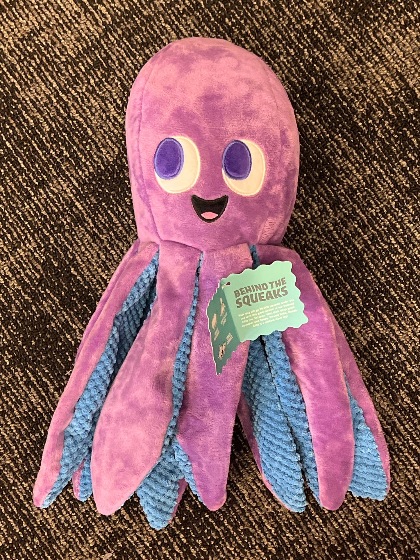 Bark Mondo Ollie purple XL octopus dog toy