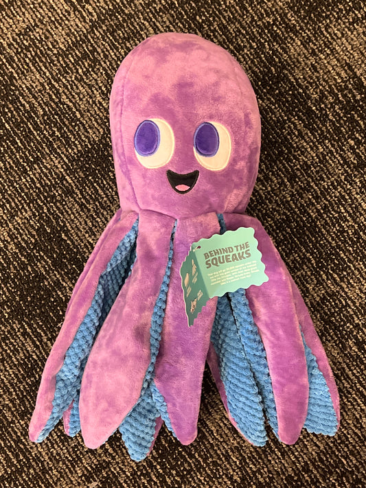 Bark Mondo Ollie purple XL octopus dog toy