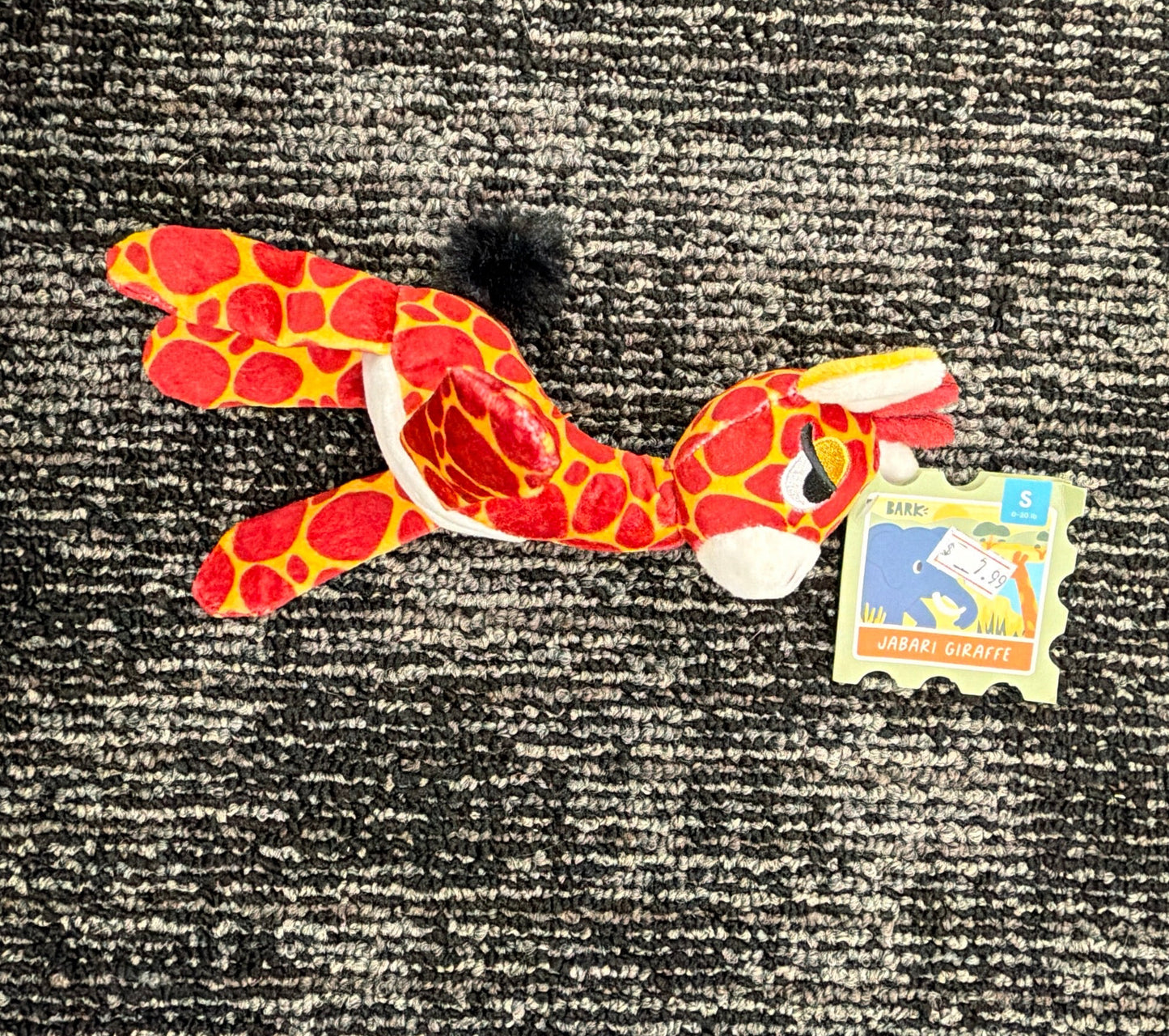 Bark Jabari Giraffe dog toy size s